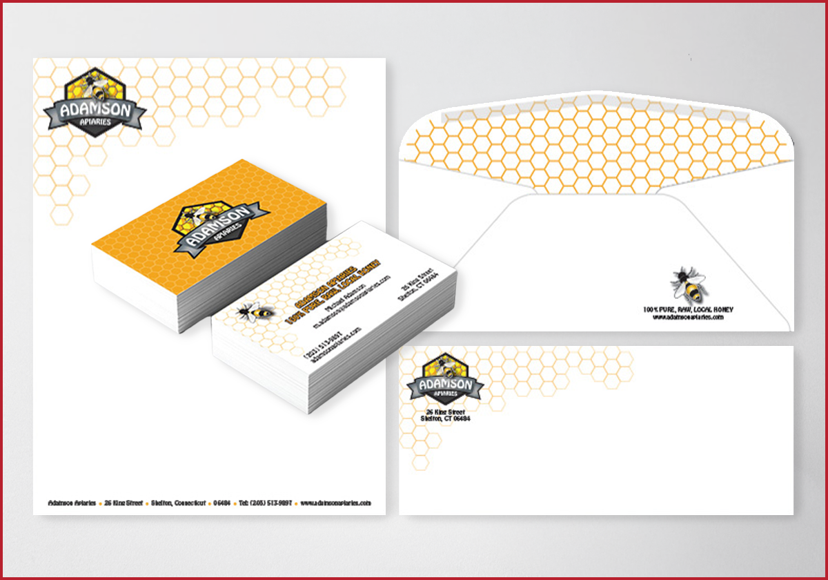 Adamson Apiaries logo and branding project thumbnail