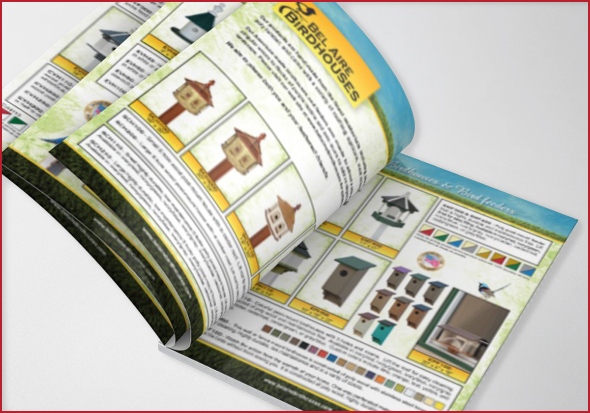 Bel-Aire Birdhouses brochure and product photography project thumbnail